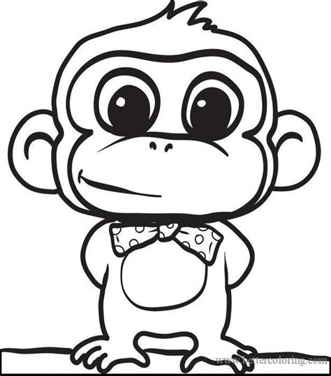 Draw So Cute Baby Monkey Coloring Pages Free Printable Coloring Pages