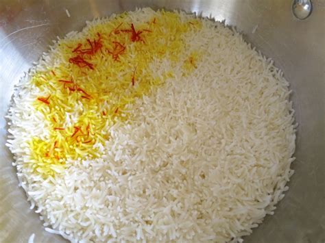 Place the rice, 1 3/4 cups water, and saffron in a pot and bring to a boil. Saffron Rice with Barberries, Pistachio & Herbs | My ...