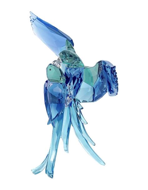 Swarovski Blue Parrots Crystal Figurines Swarovski Crystal Figurines