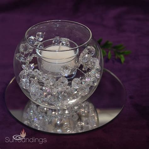 Bubble Crystal Candle Centerpiece Kit Bling Wedding Centerpieces