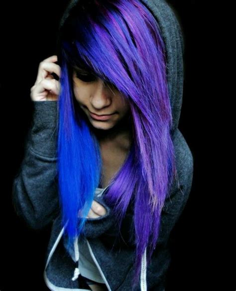 Sparks hair color is designed to be able to be mixed with other sparks colors. Electric blue and purple hair | FeaTHeReD | Pinterest ...