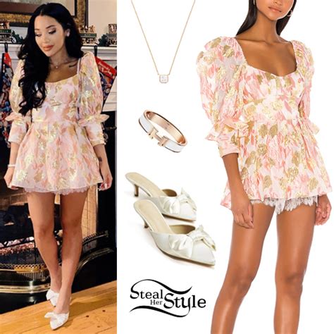 Gabi Demartino Floral Mini Dress Bow Shoes Steal Her Style