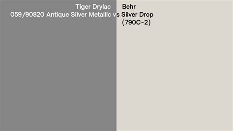 Tiger Drylac Antique Silver Metallic Vs Behr Silver Drop