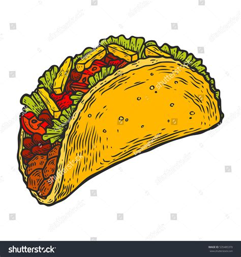 Read on to see what makes these tacos so special. Taco Mexican Traditional Food Vector Hand Vectores En ...