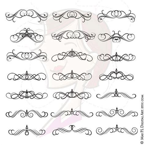 21 Flourishes Curly Elegant Swirl Designs Excellent For Making