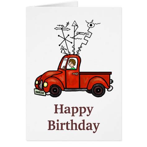 Ham Radio Mobile Rig Truck Birthday Card Zazzle