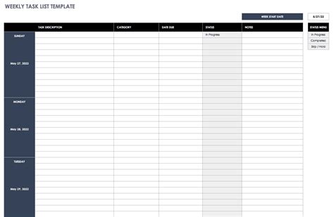 Monthly Task Calendar Template Work Schedule Templates For Employees