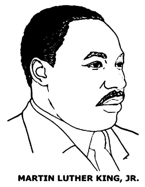 Free Printable Martin Luther King Jr Day Mlk Day Coloring Pages