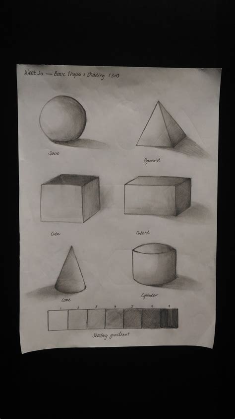1 Basics B And C 3d Shapes With Shading And Tonal Scale 3d
