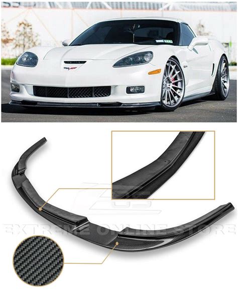For 05 13 Corvette C6 Z06 Zr1 Style Carbon Fiber Front