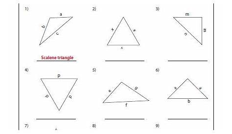isosceles triangle worksheets answer key