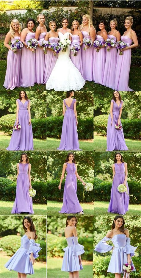 A Collage Of Photos Showing Different Styles Of Bridesmaid Dresses In