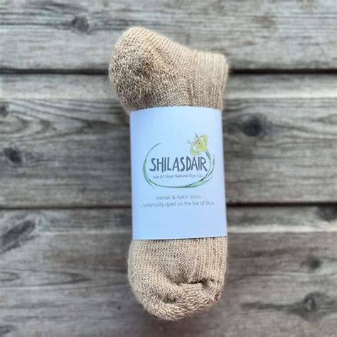 Isle Of Skye Natural Dye Company Botanically Dyed Mohair Cushioned Sole Socks Shilasdair Yarns