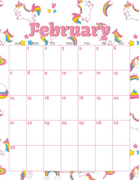 February 2021 Calendar Valentine Theme Forever Ilakkuma