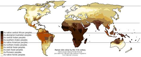 Skin Tone Map Of The World