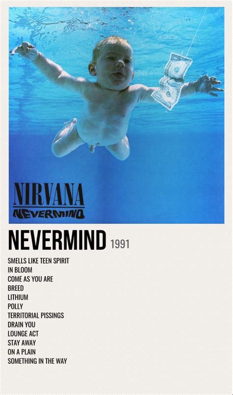 Nevermind Nirvana Album Cover Nirvana Poster Music Poster Ideas