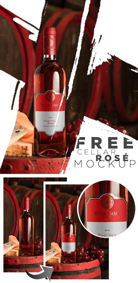 Download Free Sample - Premium Rosé Wine Mockup on Behance