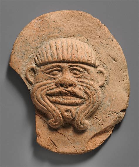 Plaque With Face Of The Demon Humbaba Babylonian Old Babylonian