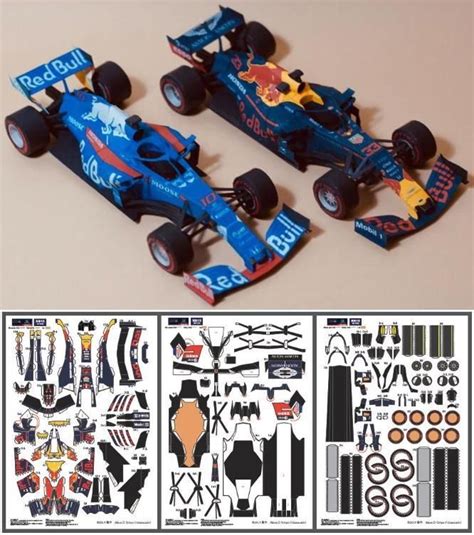 Papermau Formula 1 Honda Red Bull Racing Rb15 And Str14 Paper Models