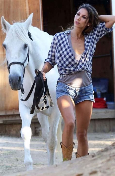 Cowgirl Cutie Leilani Dowding Rides Horseback In Teeny Hotpants And