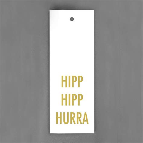 Gift Tag Hipp Hipp Hurra Gold, Card Store | Mixin Home