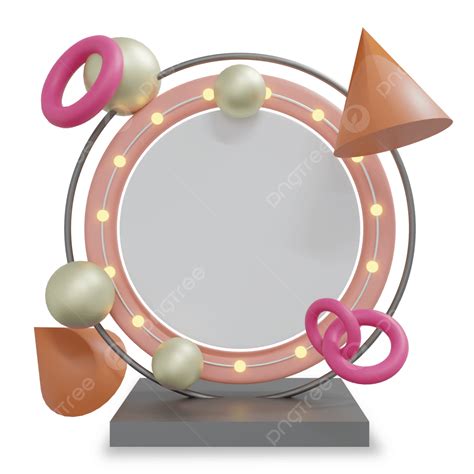 Geometri 3d Vector 3d Geometry Creative With Circle And Nude Color 3d