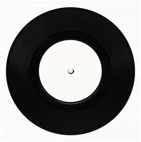 Black Vinyl Record On White Background Image Free Photo