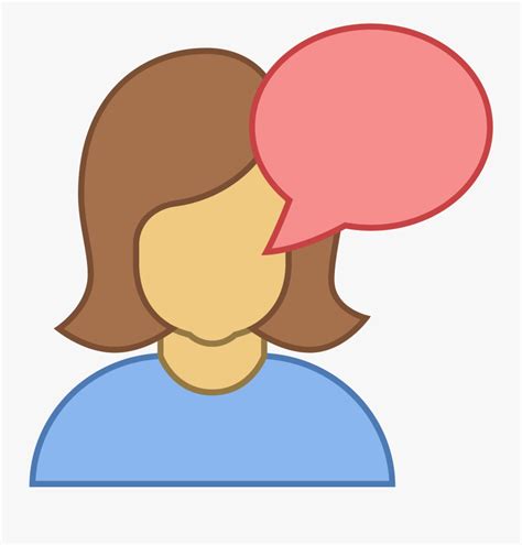 Conversation Clipart Communication Style Female Talking Icon Free