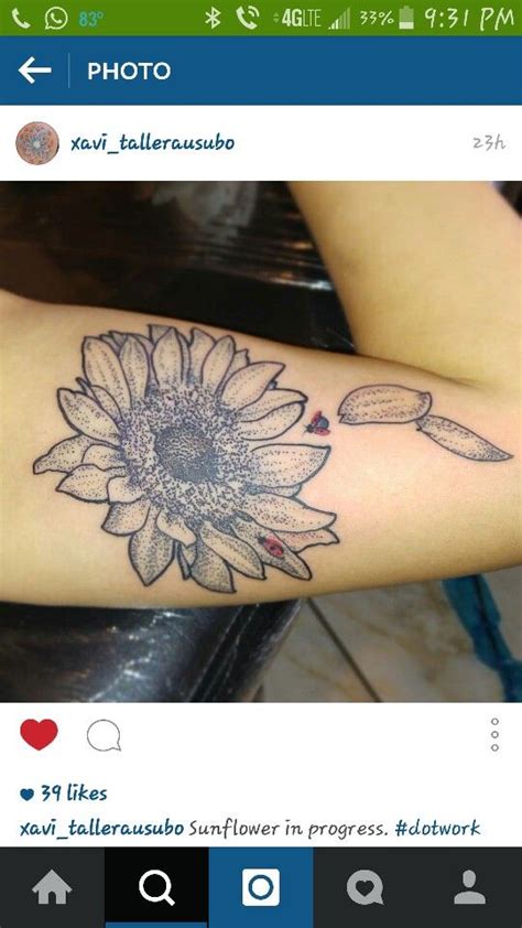 My Tattoo Sunflower And Lady Bugs Arm Tattoo Tattoos Compass Tattoo