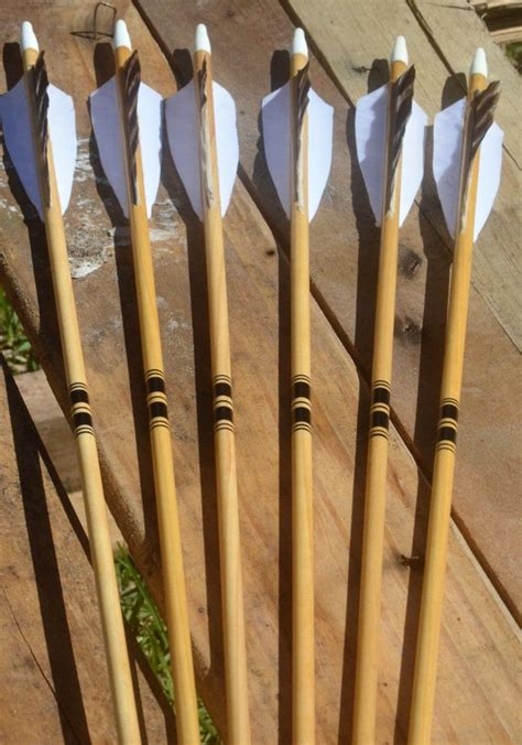 Archery Arrows Traditional Wood Arrows Black Cresting