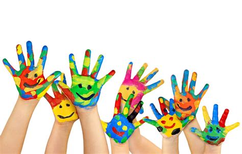 Wallpaper Background White Children Hands Color Smile Paint