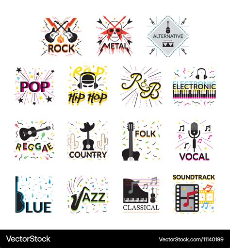 Music Genres Royalty Free Vector Image Vectorstock