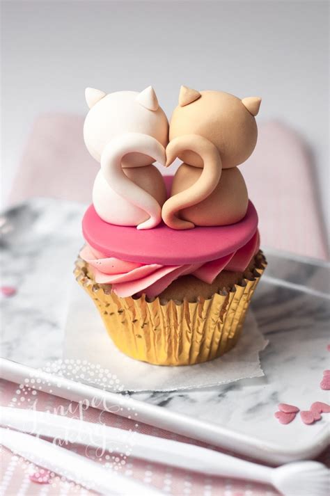 Kitty sugar craft cat cake topper cute halloween cute clay cake topper tutorial halloween pumpkins fondant animals animal cupcakes. Love Cats Valentine Cupcake Tutorial - Perfect For Your ...