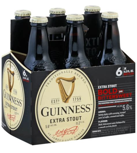 Guinness Extra Stout 6pk Bottle Macarthur Beverages