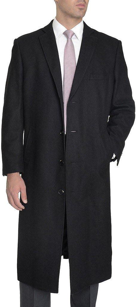 Enzo Tovare Mens Overcoat Single Breasted Luxury Woolcashmere Full