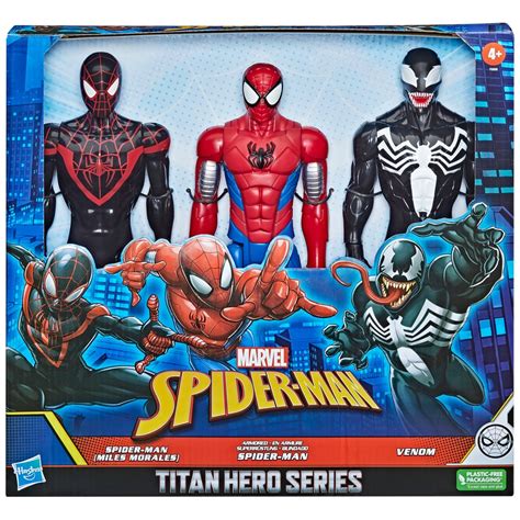 Marvel Spider Man Actionfiguren Titan Hero Serie 3er Pack 30 Cm