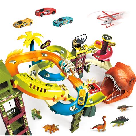 Dinosaur Toys Race Car Track Dinosaur Racing Car Tracks Toy Vehicle