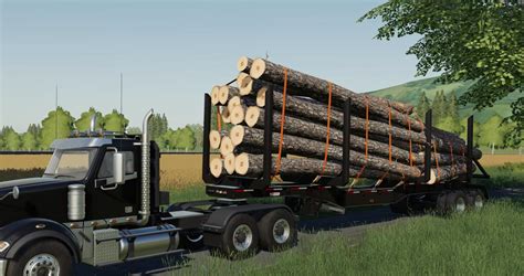 Manac 45ft Log Trailer V10 Fs19 Mod