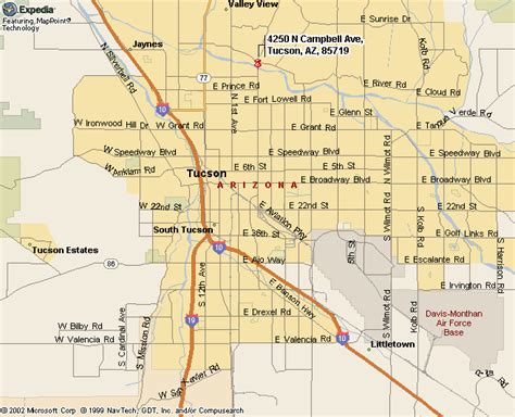 Street Map Of Tucson Az Maps For You