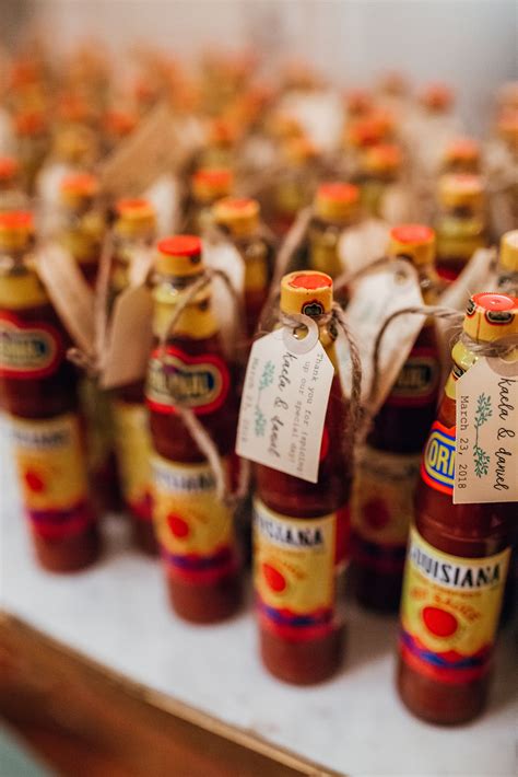 Hot Sauce Wedding Favors— Thank You For Spicing Up Our Special Day Hot Sauce Wedding Favors