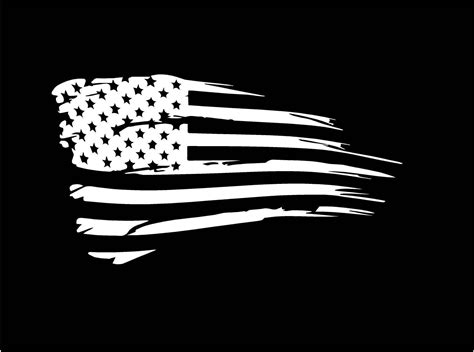 Distressed American Flag Vinyl Decal