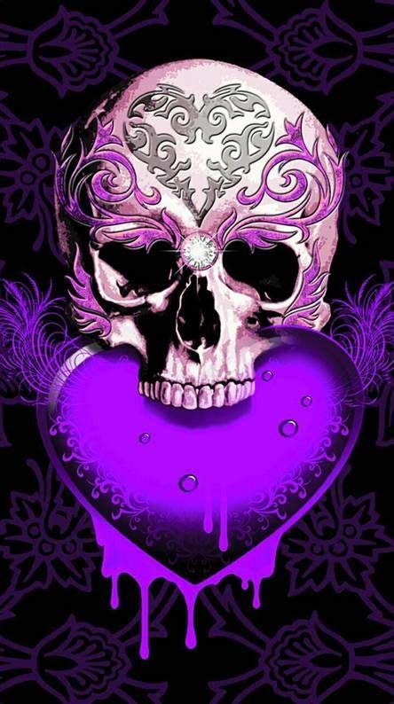 Purple Skull Ringtones And Wallpapers Free By Zedge Skull Artwork