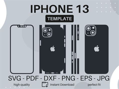 Apple Iphone 13 Template Svg Pdf Dxf Png Eps  Skin Etsy Sweden