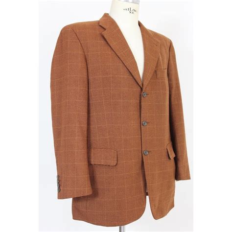 Emanuel Ungaro Brown Wool Check Cashmere Classic Jacket 1990s At 1stdibs