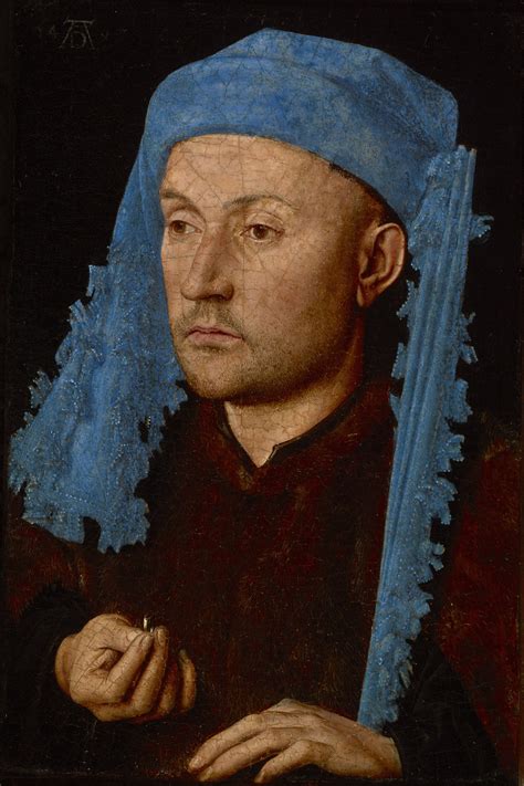 Jan Van Eyck Portrait Of A Man With A Blue Chaperon Portrait Of A Man
