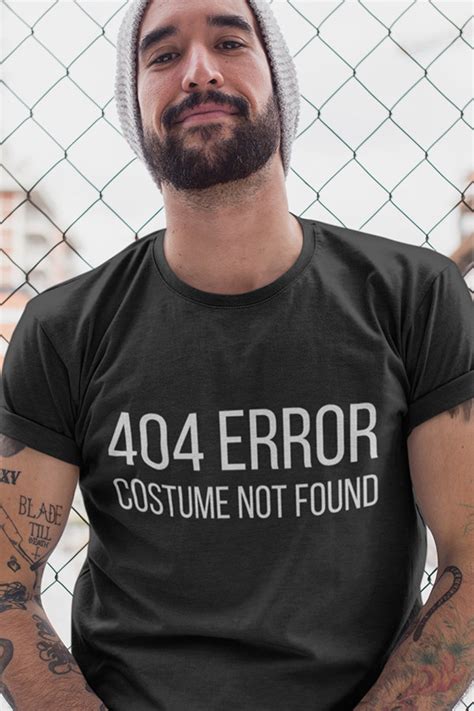 404 Error Costume Not Found Funny Halloween Shirt Adult Etsy