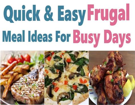 Discover dinner recipes for every night of the week from my food and family. Frugal Meal Ideas ~ 6 Easy and Frugal Meal Recipes Your ...