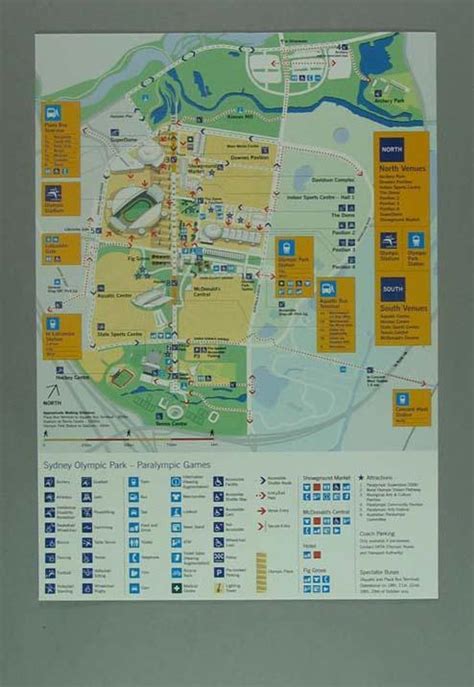 Map Of Sydney Olympic Park 2000 Paralympic Games Australian Sports