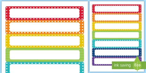 Editable Multicolored Labels Teacher Made Twinkl
