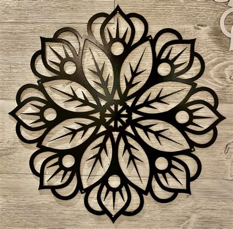 Laser Cut Floral Mandala Wall Art Svg File Free Download